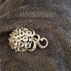 Reja Silver Crystal Brooch